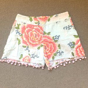 Boho Floral Shorts w/ Pom Pom Detail